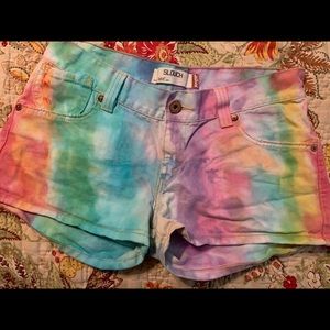 One of a kind Levi’s Tie-dye denim shorts